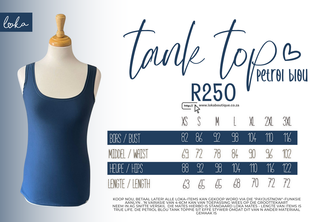 Loka | Tank Top | Petrol Blue