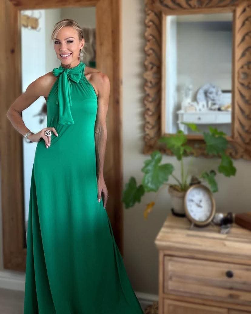 Loka | Nammie Dress | Plain Green